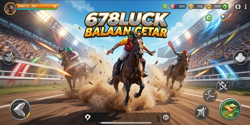 Screenshot gameplay 678LUCK menampilkan aksi balapan yang mendebarkan.
