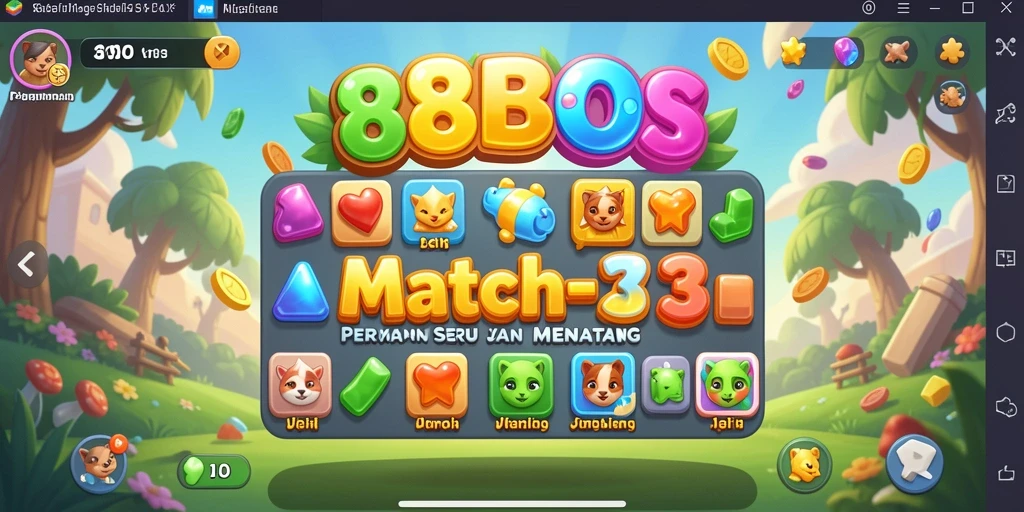 Screenshot dari gameplay seru 88BOS yang penuh warna.
