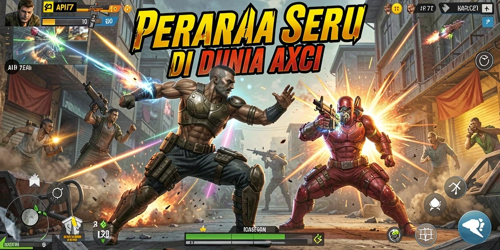 Tangkapan layar menampilkan aksi mendebarkan dalam API77.