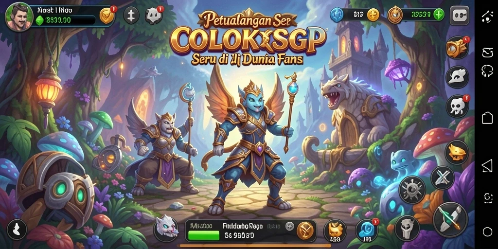 Screenshot gameplay COLOKSGP yang menampilkan petualangan seru di dunia fantasi.