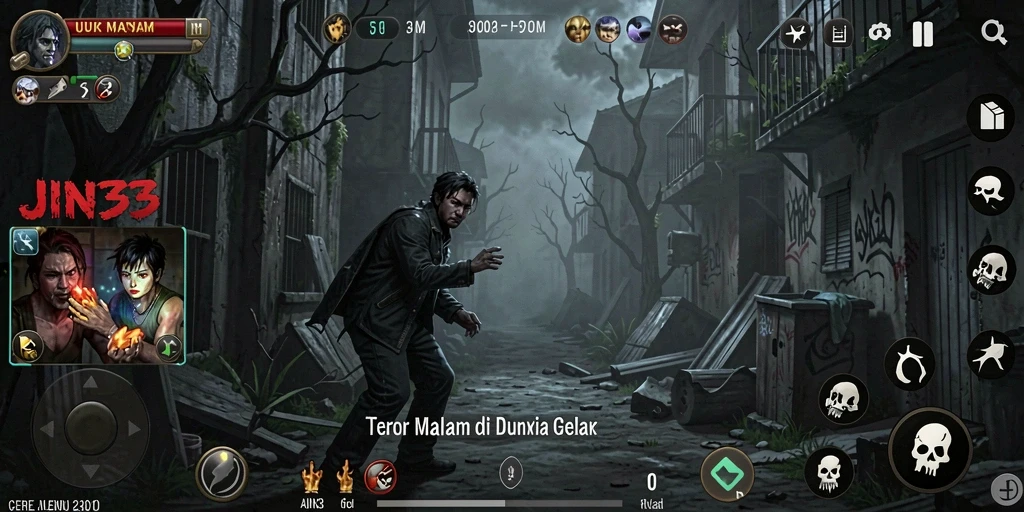 Screenshot JIN33 menampilkan suasana mencekam dan gameplay yang menegangkan.