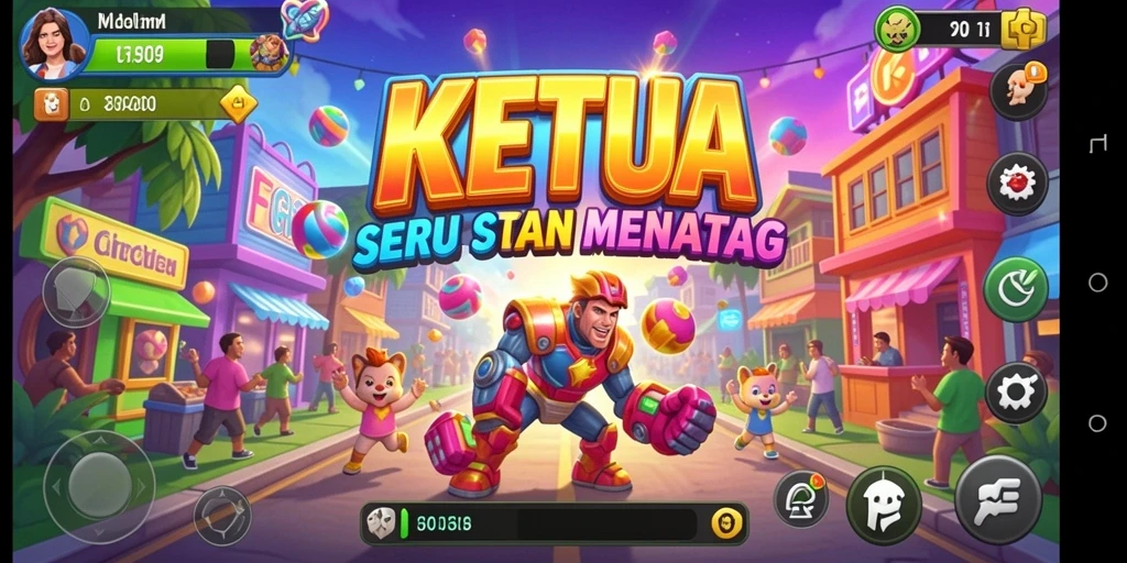 Screenshot gameplay KETUA yang penuh aksi dan tantangan.