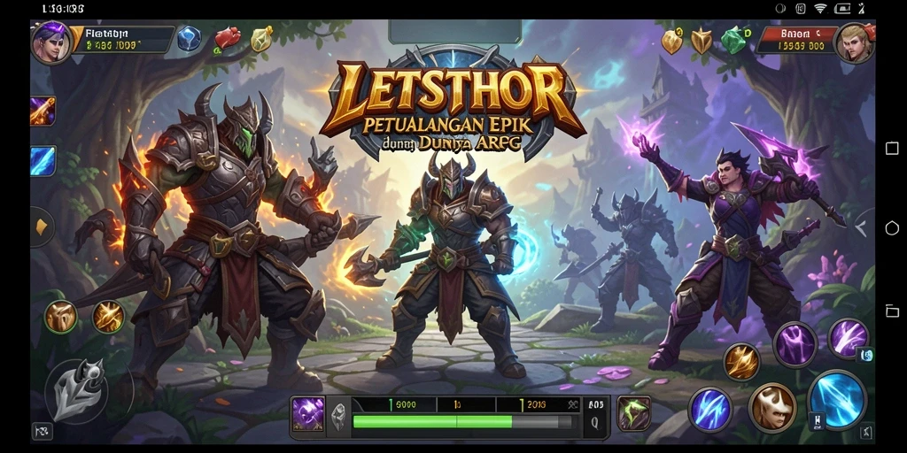 Tangkapan layar dari LETSTHOR yang menampilkan aksi seru dalam pertarungan ARPG.