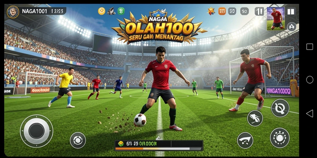 Tampilan utama gameplay NAGA1001 dengan aksi olahraga yang mendebarkan.