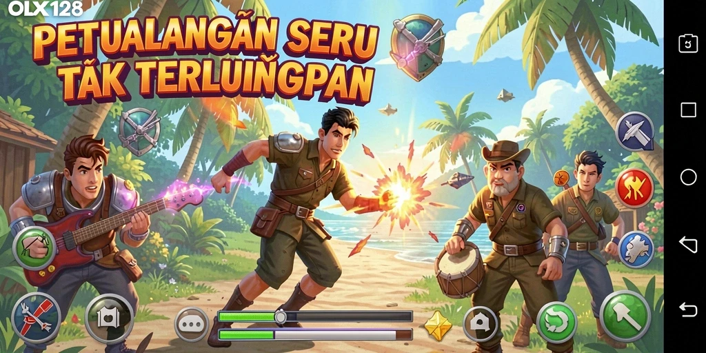 Gameplay OLX128 yang menegangkan dan seru di dunia petualangan.