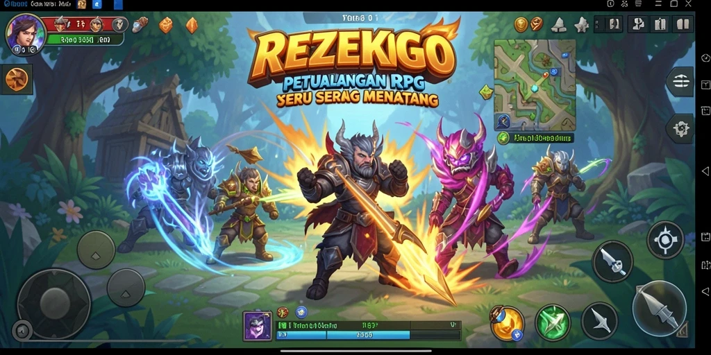 Tampilan gameplay mengasyikkan di dunia REZEKIGO.