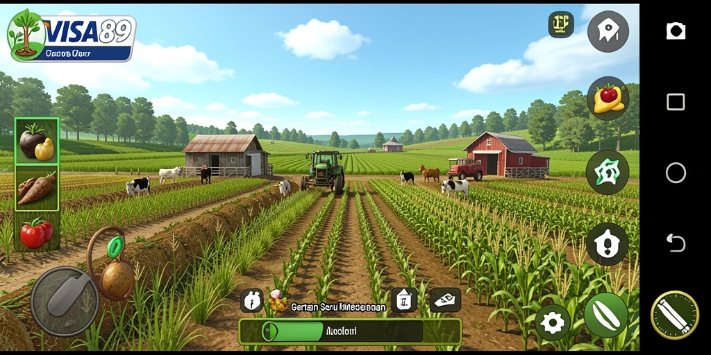 Tampilan gameplay seru di VISA89 dengan ladang yang luas.