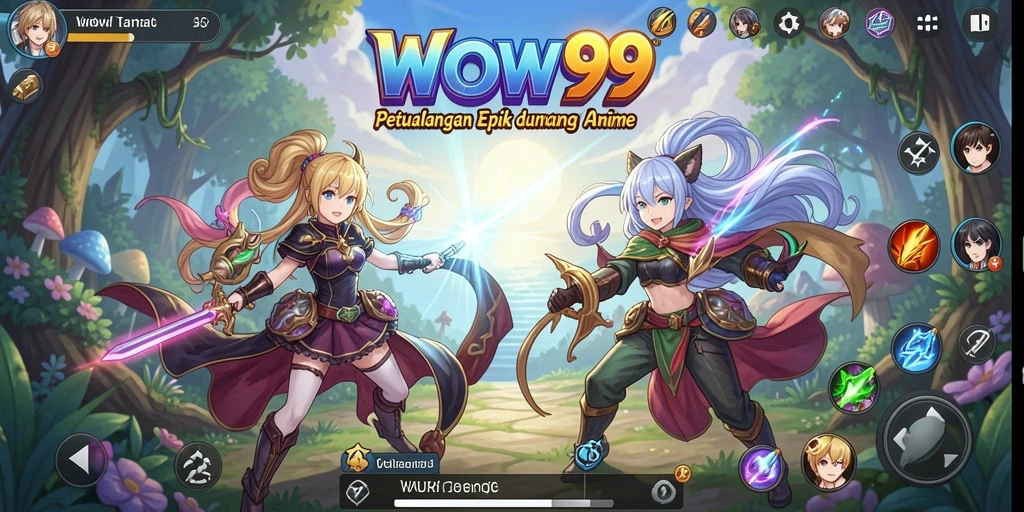 Screenshot permainan WOW99 menampilkan aksi karakter dalam dunia Anime yang memukau.